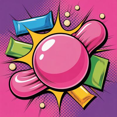 Dzień Gumy do Żucia - kwadrat. Darmowa dostawa.*