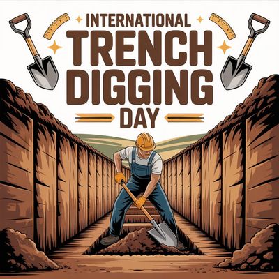 Międzynarodowy Dzień Kopania Rowów - kwadrat. Darmowa dostawa.*