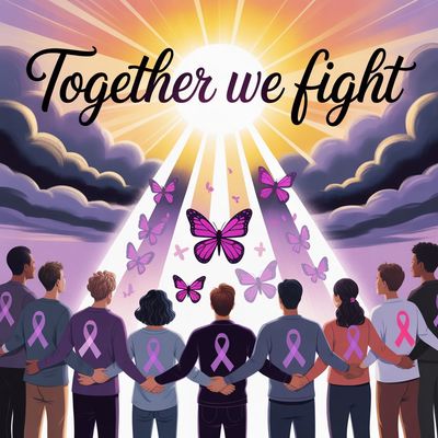 Międzynarodowy Dzień Walki z Rakiem - kwadrat. Darmowa dostawa.*