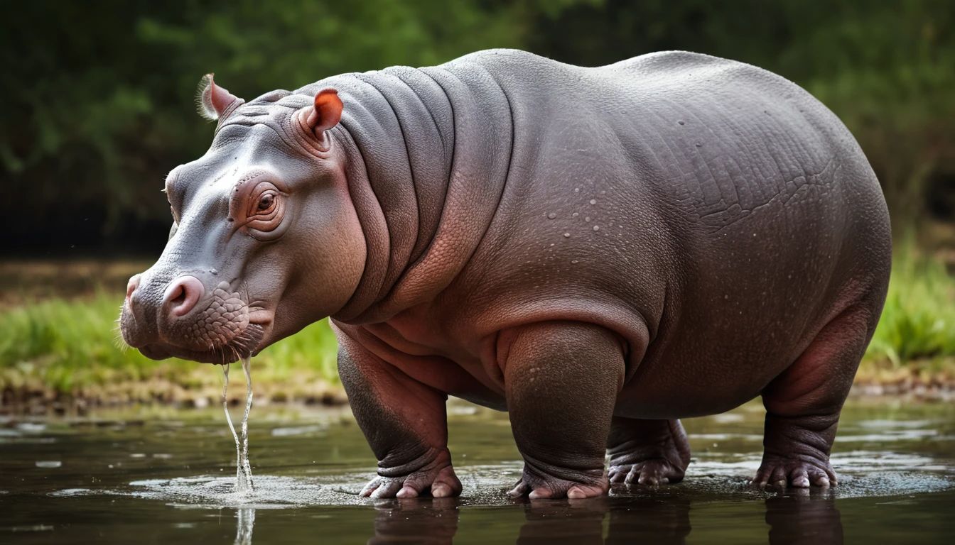Światowy Dzień Hipopotama - orientacja pozioma. Darmowa dostawa.*