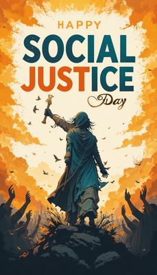 Światowy Dzień Sprawiedliwości Społecznej - orientacja pionowa. Darmowa dostawa.*