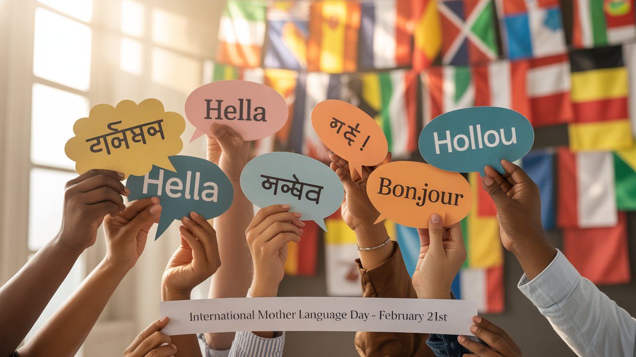 Międzynarodowy Dzień Języka Ojczystego - orientacja pozioma. Darmowa dostawa.*