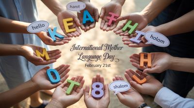 Międzynarodowy Dzień Języka Ojczystego - orientacja pozioma. Darmowa dostawa.*