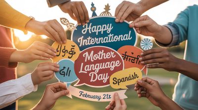 Międzynarodowy Dzień Języka Ojczystego - orientacja pozioma. Darmowa dostawa.*