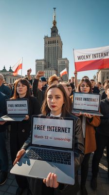 Dzień Przeciwko Cenzurze Internetu - orientacja pionowa. Darmowa dostawa.*