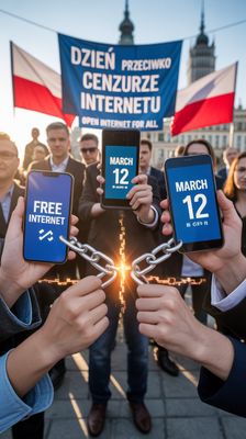 Dzień Przeciwko Cenzurze Internetu - orientacja pionowa. Darmowa dostawa.*