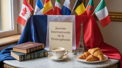 Międzynarodowy Dzień Frankofonii - orientacja pozioma. Darmowa dostawa.*