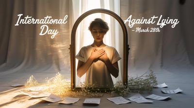 Międzynarodowy Dzień Bez Kłamstwa - orientacja pozioma. Darmowa dostawa.*