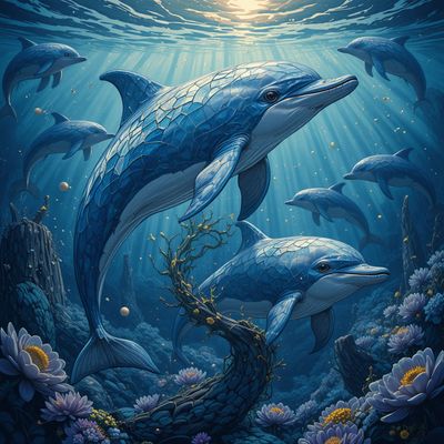 Dzień Delfina - kwadrat. Darmowa dostawa.*