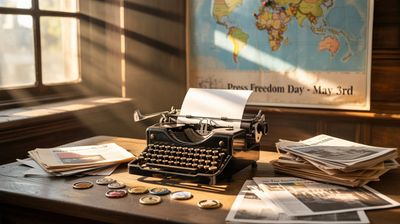 Międzynarodowy Dzień Wolnej Prasy - orientacja pozioma. Darmowa dostawa.*