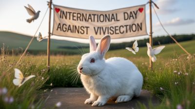 Międzynarodowy Dzień Przeciwko Wiwisekcji - orientacja pozioma. Darmowa dostawa.*