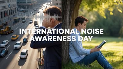 Międzynarodowy Dzień Świadomości Zagrożenia Hałasem - orientacja pozioma. Darmowa dostawa.*