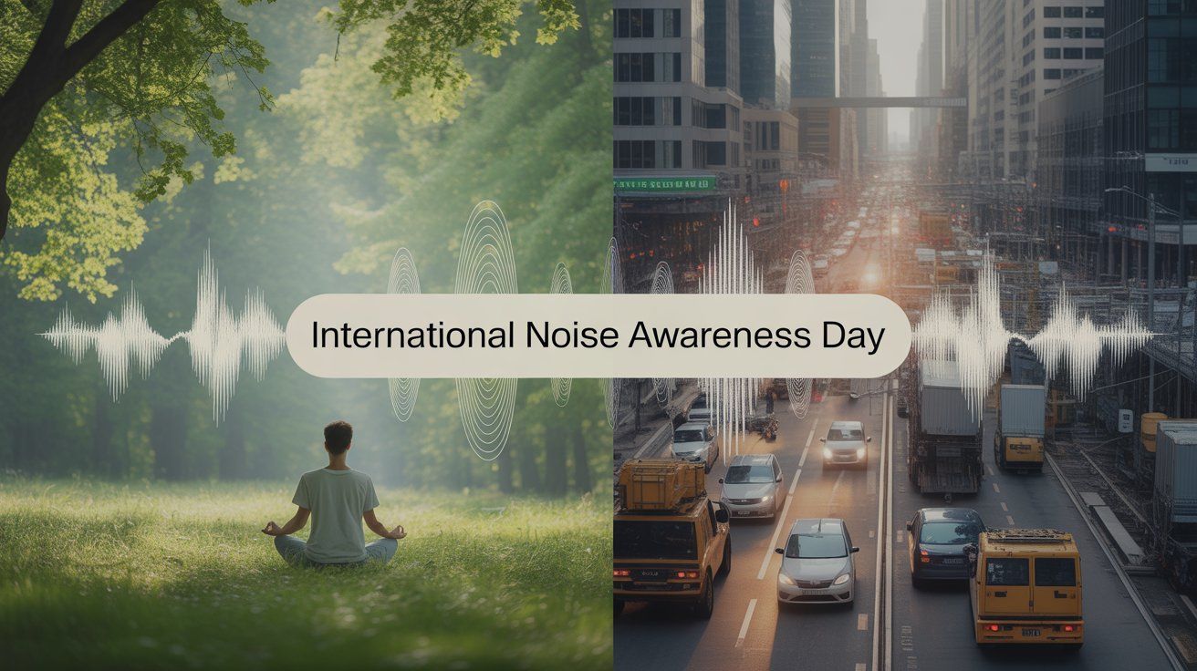 Międzynarodowy Dzień Świadomości Zagrożenia Hałasem - orientacja pozioma. Darmowa dostawa.*