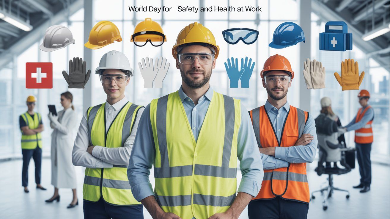 Światowy Dzień Bezpieczeństwa i Ochrony Zdrowia w Pracy - orientacja pozioma. Darmowa dostawa.*
