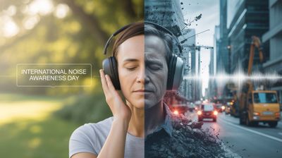Międzynarodowy Dzień Świadomości Zagrożenia Hałasem - orientacja pozioma. Darmowa dostawa.*