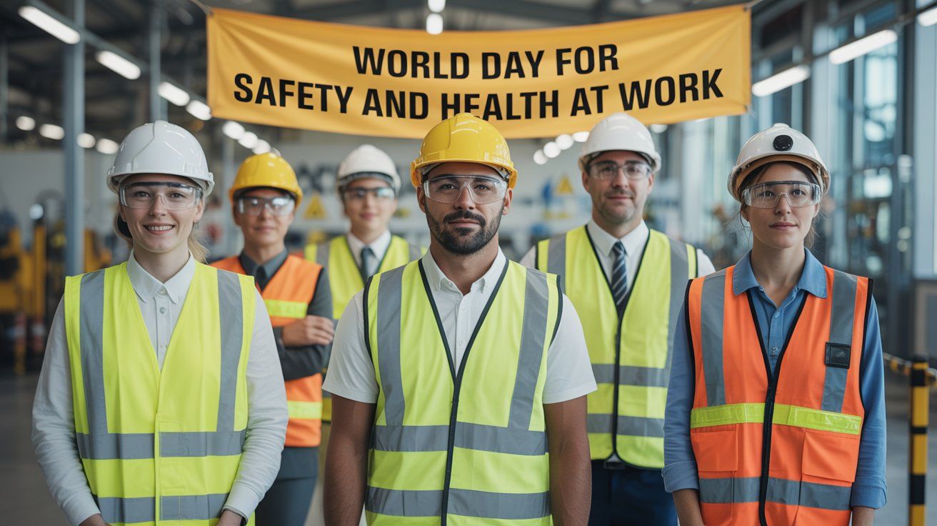 Światowy Dzień Bezpieczeństwa i Ochrony Zdrowia w Pracy - orientacja pozioma. Darmowa dostawa.*