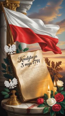 Święto Konstytucji 3 Maja - orientacja pionowa. Darmowa dostawa.*