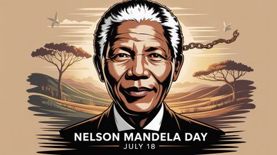Międzynarodowy Dzień Nelsona Mandeli - orientacja pozioma. Darmowa dostawa.*