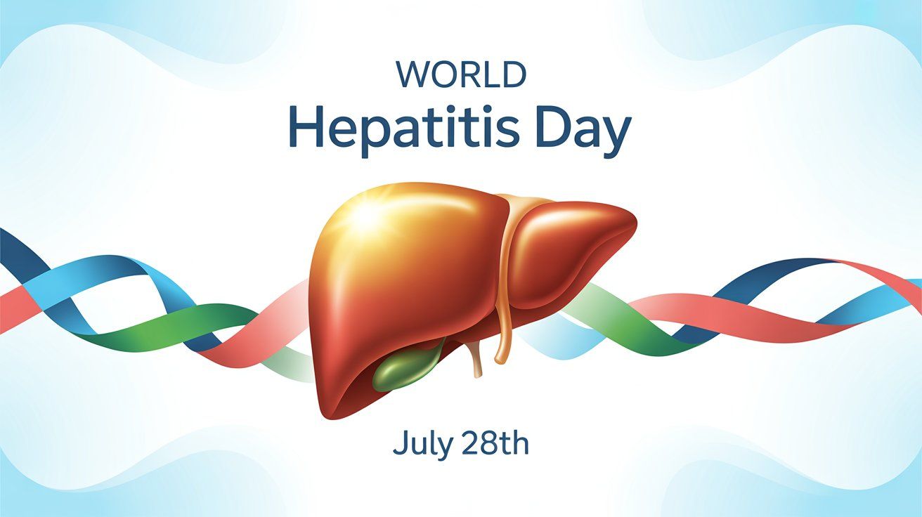 Światowy Dzień Wirusowego Zapalenia Wątroby - orientacja pozioma. Darmowa dostawa.*