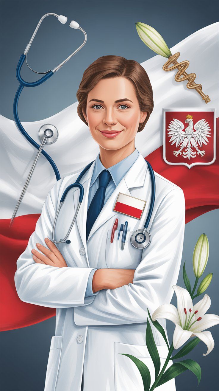 Międzynarodowy Dzień Pracownika Ochrony Zdrowia - orientacja pionowa. Darmowa dostawa.*