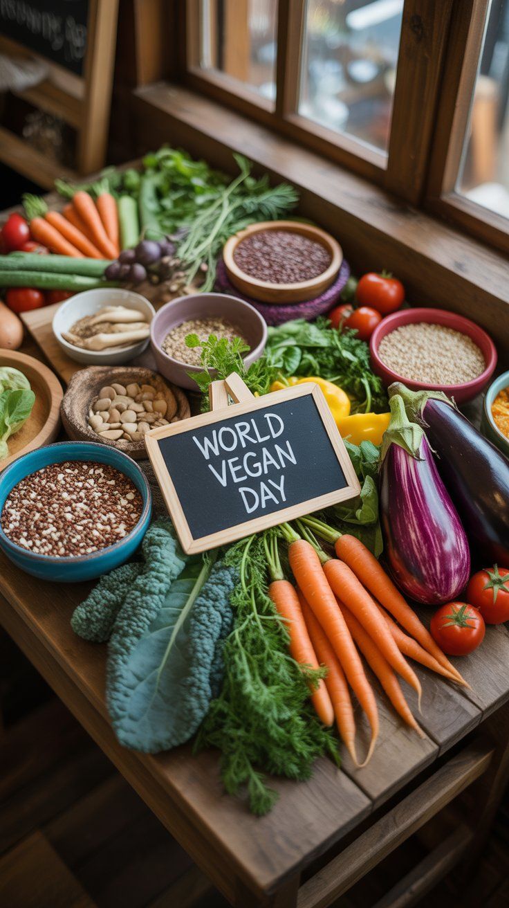 Światowy Dzień Wegan - orientacja pionowa. Darmowa dostawa.*