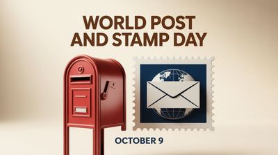 Światowy Dzień Poczty i Znaczka Pocztowego - orientacja pozioma. Darmowa dostawa.*