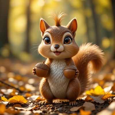 Dzień Wiewiórki - kwadrat. Darmowa dostawa.*