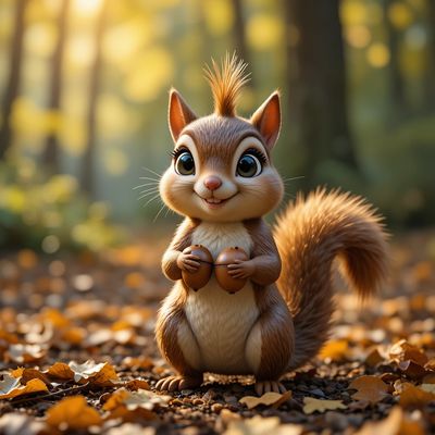 Dzień Wiewiórki - kwadrat. Darmowa dostawa.*