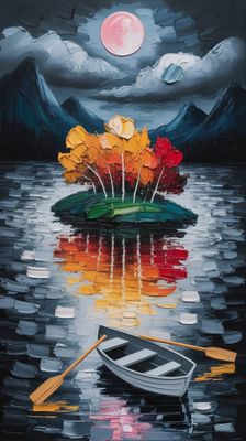 Styl impasto- orientacja pionowa. Darmowa dostawa.*