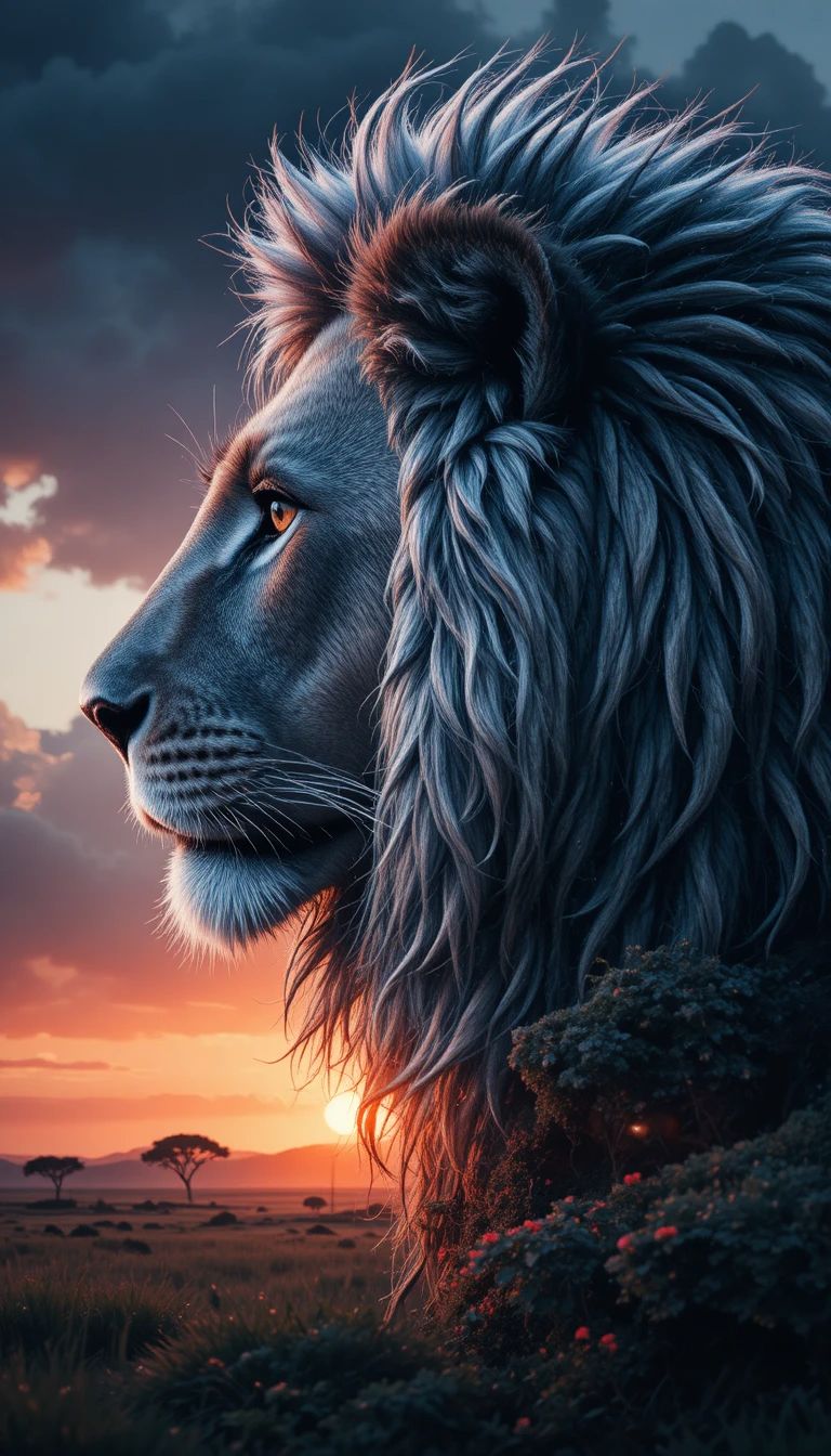 Światowy Dzień Lwa - orientacja pionowa. Darmowa dostawa.*