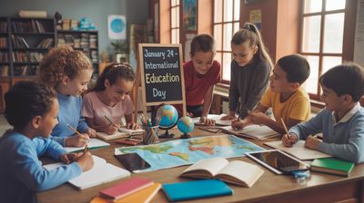 Międzynarodowy Dzień Edukacji - orientacja pozioma. Darmowa dostawa.*