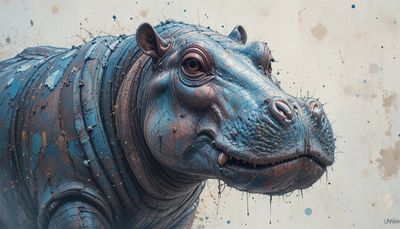 Światowy Dzień Hipopotama - orientacja pozioma. Darmowa dostawa.*