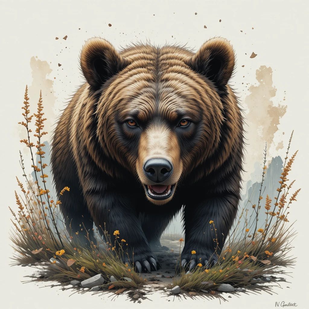 Dzień Niedźwiedzia Grizzly - kwadrat. Darmowa dostawa.*