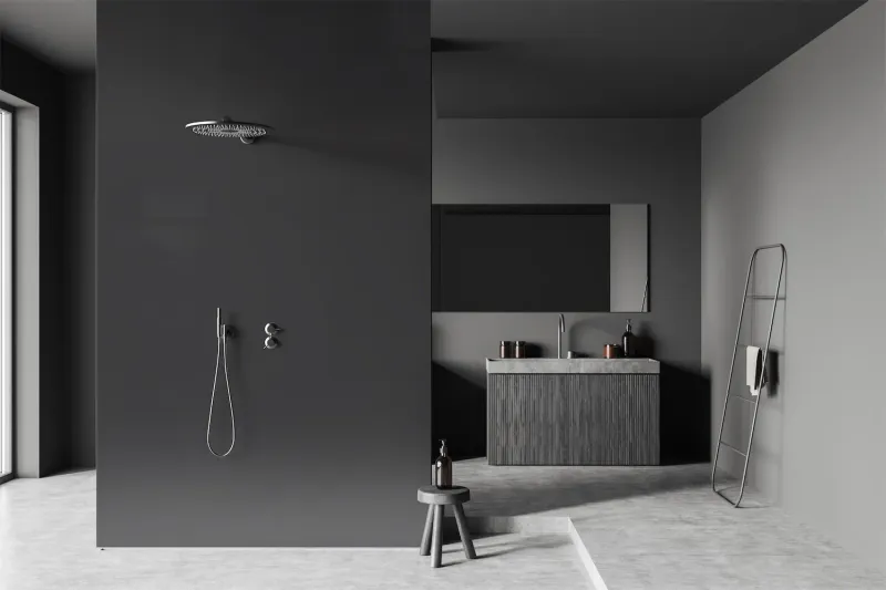 acrylic wall anthracite 1010*2650mm 2,915m2  246,56euro/m2