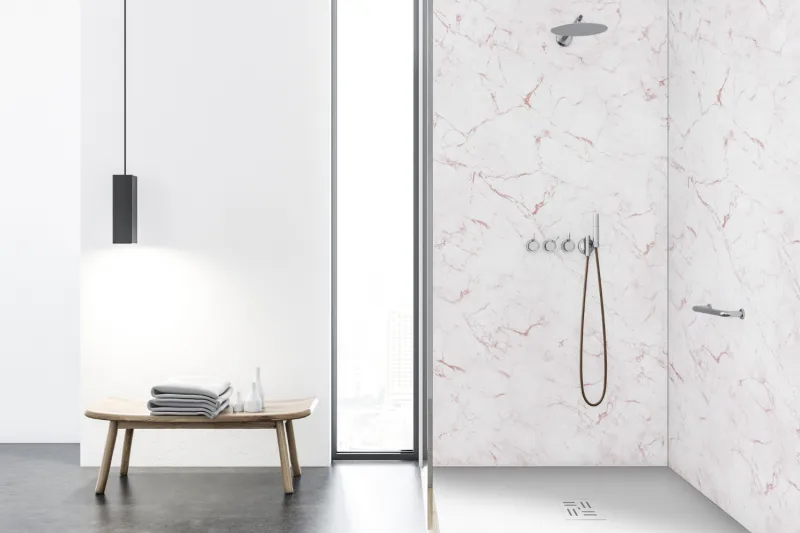 velvet showerwall calacatta rose