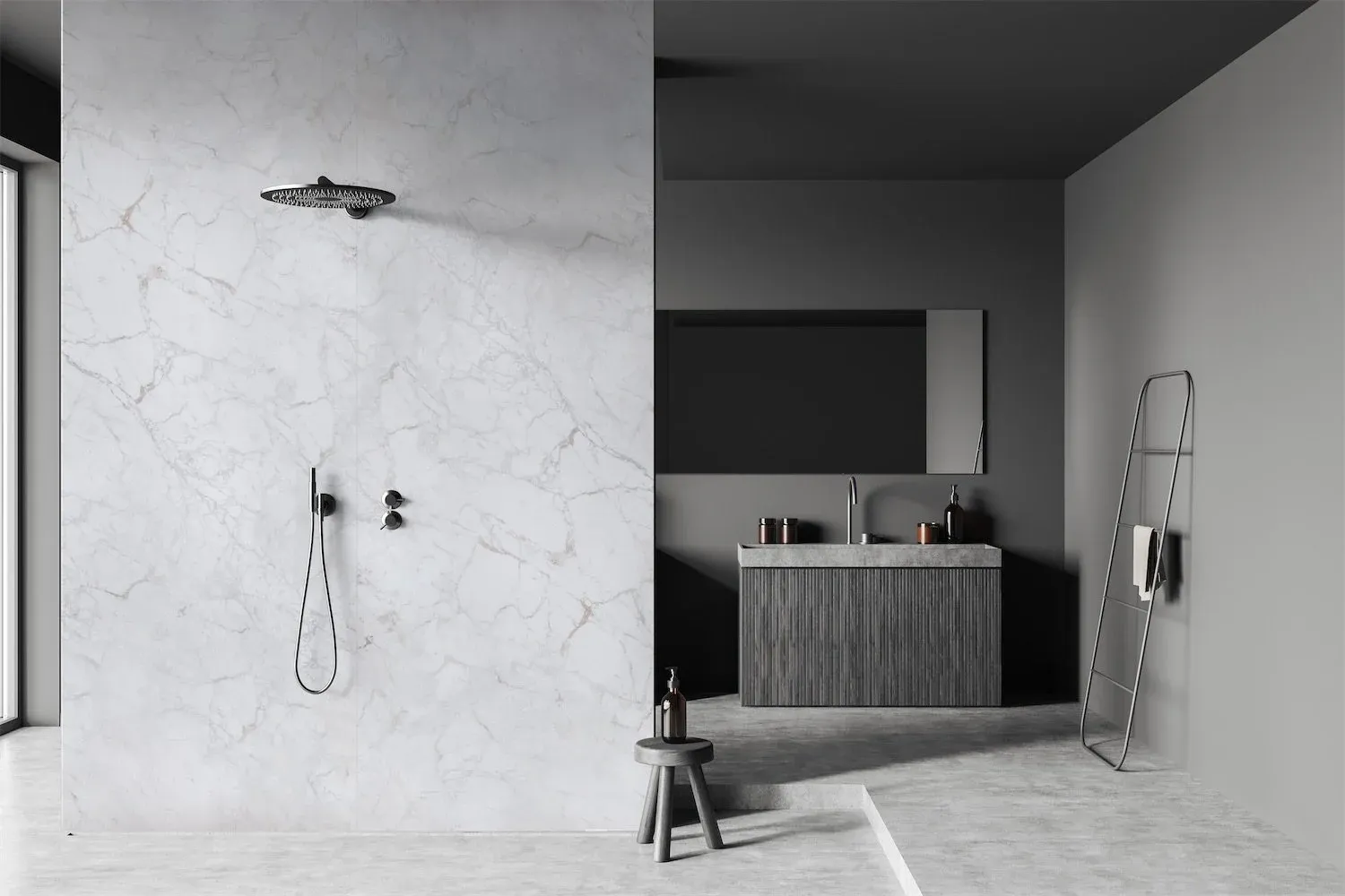 velvet showerwall calacatta marble