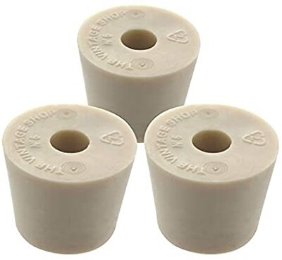 Tapón de Goma #7 con Agujero para Airlock - Especial para Damajuana