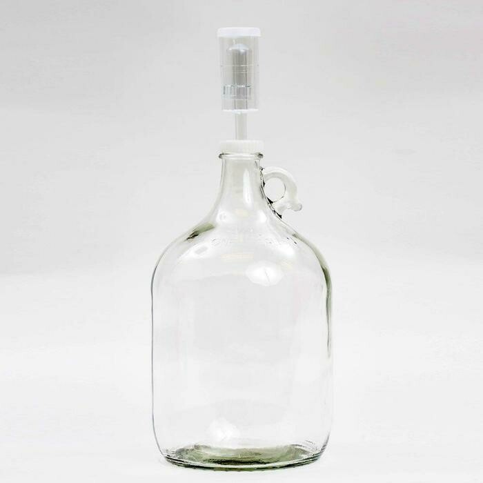 Fermentador de vidrio 1 galón con tapa y airlock