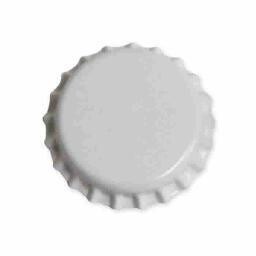 Chapas Corona de 26 mm color Blanco (Un ciento de unidades)