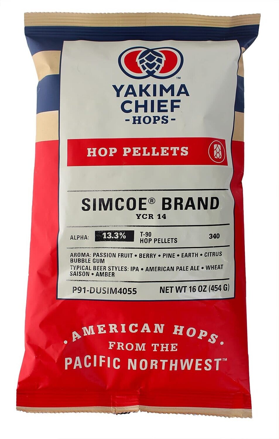 Simcoe lúpulo en pellets 1 Libra (454 gr)