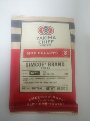 Simcoe lúpulo en pellets bolsa de 1 Oz (28 gr) 