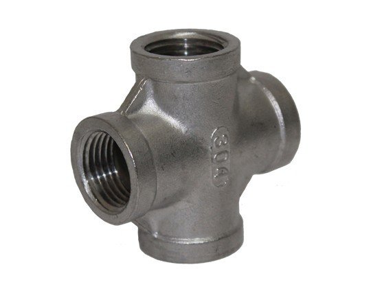 conector en forma de Cruz de acero inoxidable de 1/2 pulgada