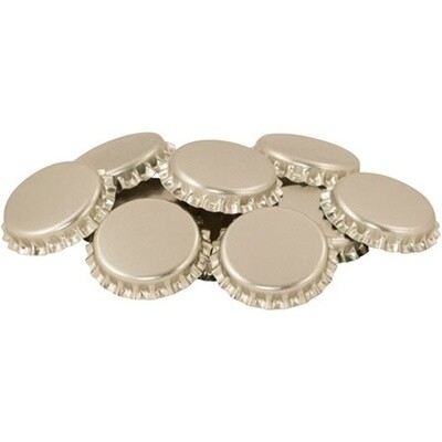 Chapas Corona de 26 mm color Acero (Un ciento de unidades)