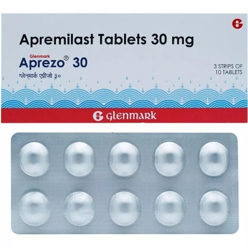 Apremilast (Apreso) 30 mg, 30 tablets.