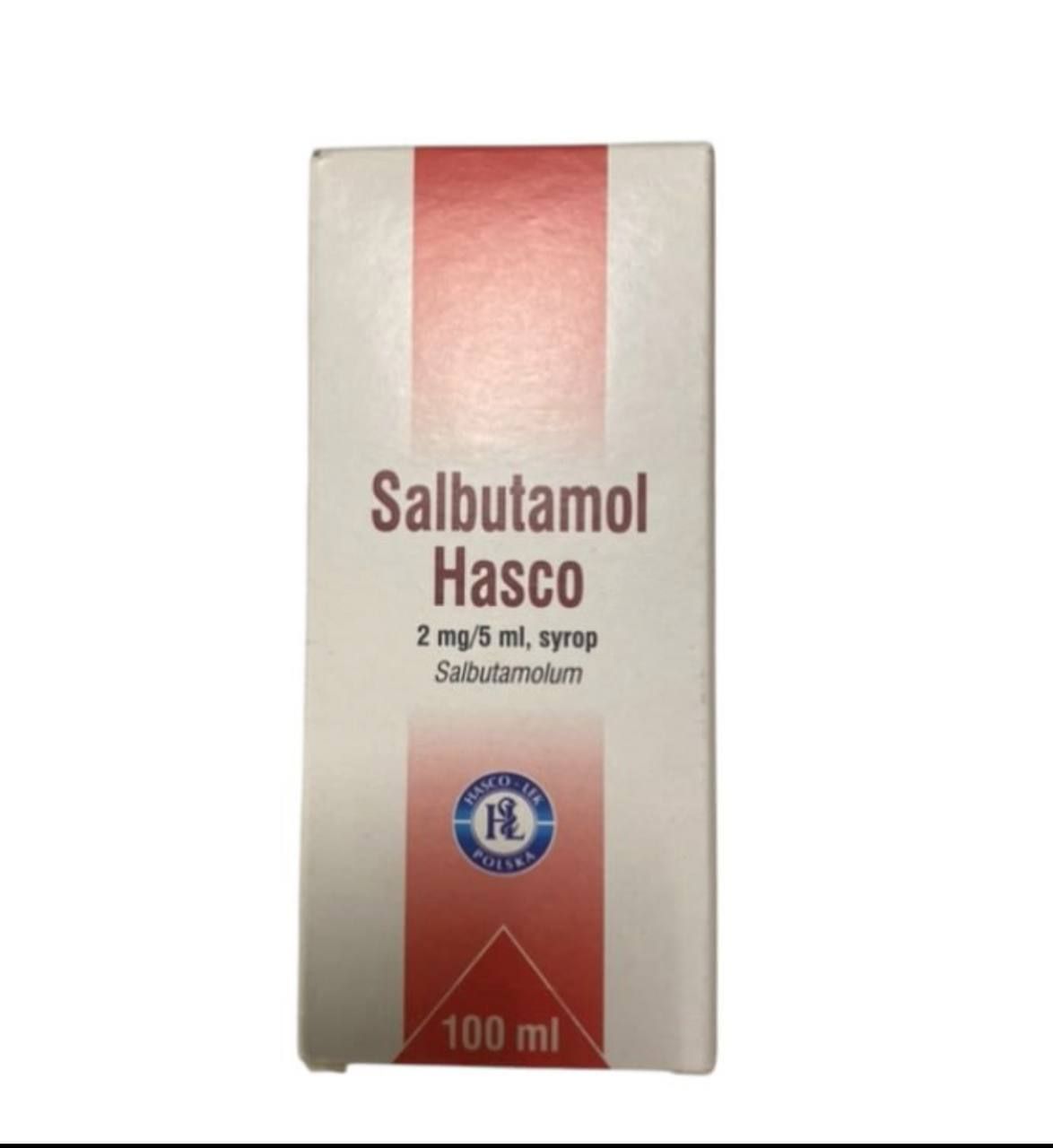 Salbutamol, syrup 2 mg/5 ml, 100 ml.