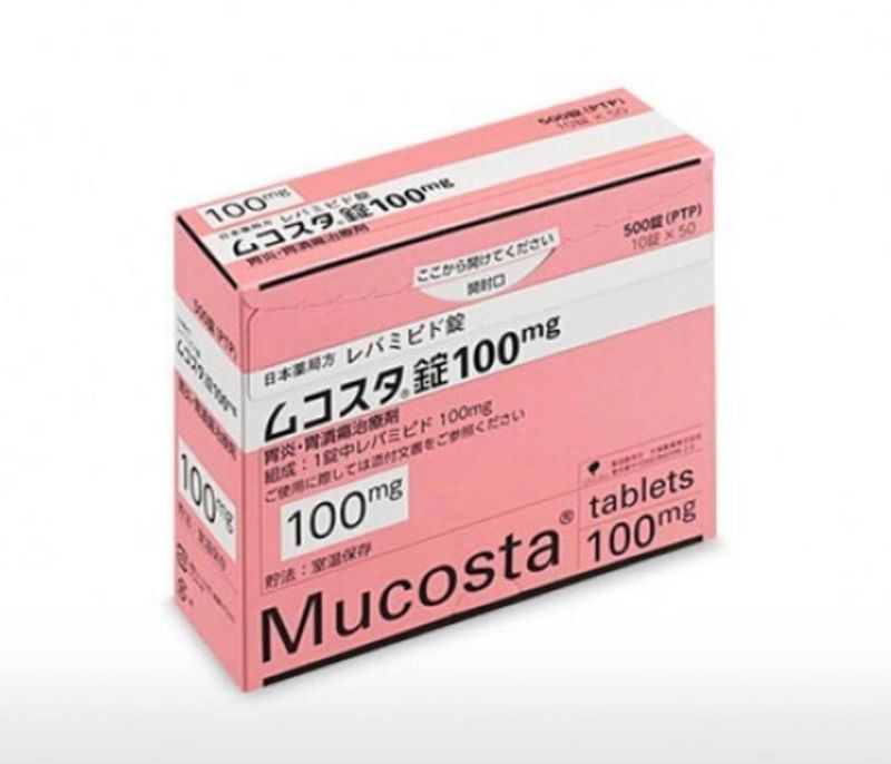 Mukosta 100 mg 100/500 tablets.