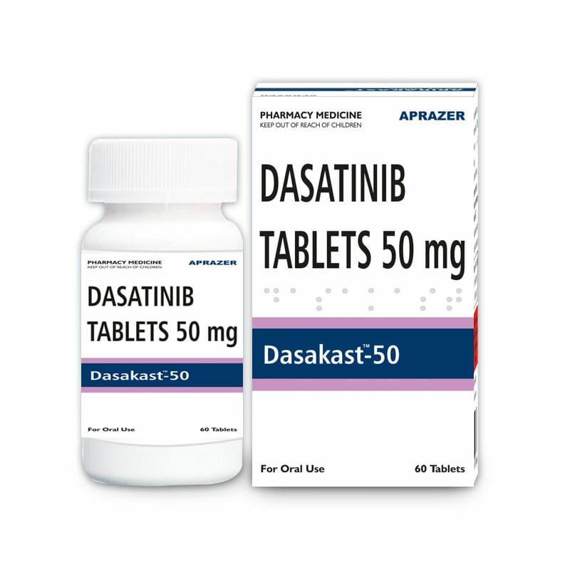 Dasatinib (Dasakast) 50 mg, 60 tablets.