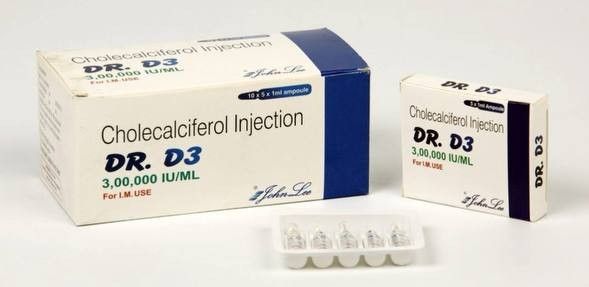 Vitamin D3 in injections 1 ml 50 ampoules 300000 IU.