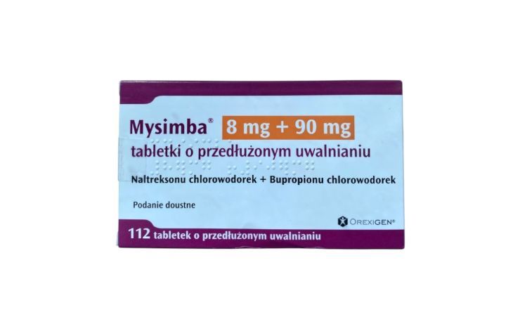 Mysimba (bupropion/naltrexone) 8 mg + 90 mg 112 tablets