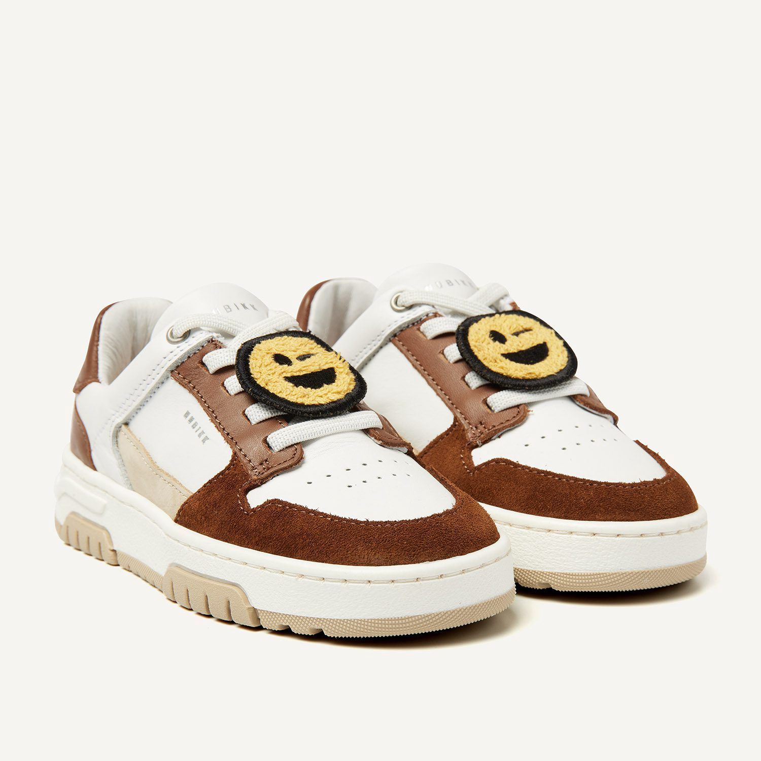 Nubikk Basket Court JR - White/ Brown Nubikk Basket Court JR - White/ Brown, Maat: 23